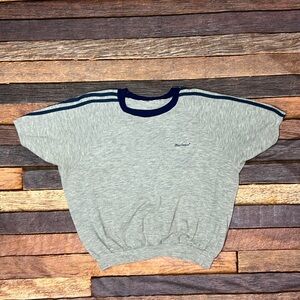 Vintage 1980s MacGregor Gray Fashion Sports 80s Short Sleeve Sweatshirt